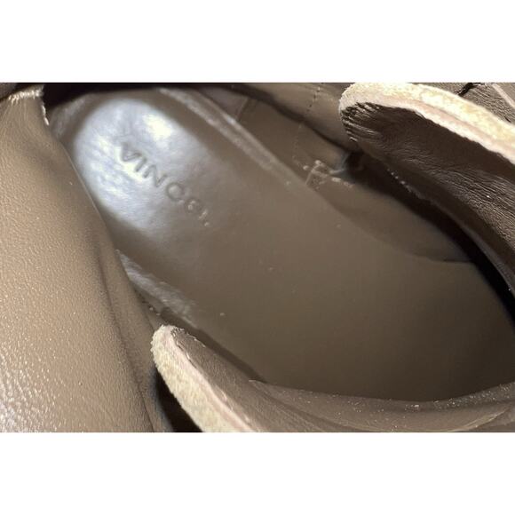 VINCE Cabria Moss Green Suede Lace-Up Lug Ankle Boots Shoes - Picture 10 of 12